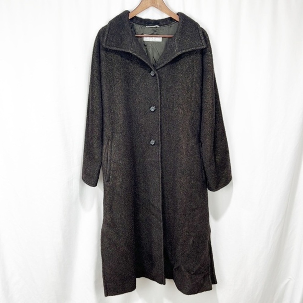 Maxmara Full Length Wool Side Split Oversized Dre… - image 1